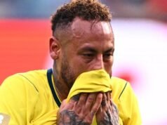 Neymar anunciou sua aposentadoria imediatamente após perder para a Noruega na Copa do Mundo da FIFA