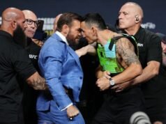 O público apoia McGregor, mas as grandes apostas são em Holloway na luta principal do UFC 329