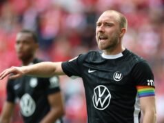 Eriksen, do Wolfsburg, completará reabilitação na Dinamarca