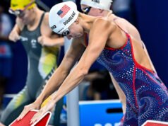 Nadadores da equipe dos EUA no Campeonato Pan-Pacífico