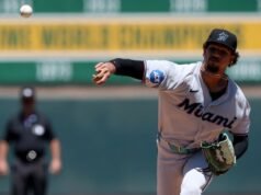 Yuri Perez lançou 7 entradas perfeitas, Marlins segurou o Atletismo.