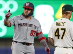 Resumo da MLB: Nationals estendem a seqüência de derrotas de A para 10 na derrota por 23-4