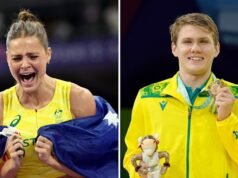 Nina Kennedy e Tim Hodge nomearam a bandeira australiana e os porta-bastões na cerimônia de abertura em Glasgow