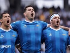 Campeonato das Nações: A Argentina usou uma réplica do uniforme da Copa do Mundo de 1986 contra a Inglaterra.