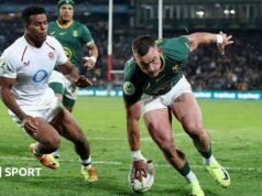 África do Sul 45-21 Inglaterra: Boks supera os visitantes em Joanesburgo