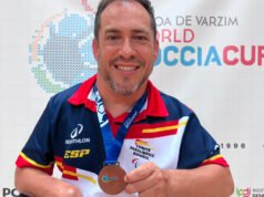 ‘Languy’ conquistou a medalha de bronze em sua primeira Copa do Mundo de Bocha