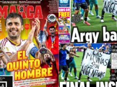 A imprensa inglesa está indignada com a bandeira dos jogadores argentinos