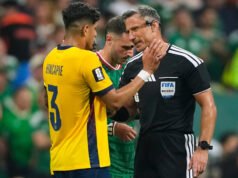 Vincenzo, o árbitro que deu o cartão vermelho a Hincapie pela “Lei Vencius”, foi expulso para a final da Copa do Mundo.