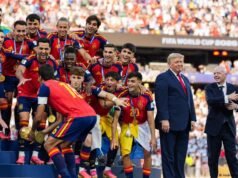 Espanha vence campeonato mundial, mas Donald Trump ‘sombra’