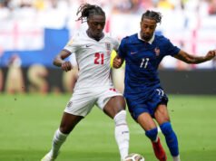 A Inglaterra surpreendeu a França nas festividades do terceiro gol