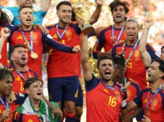 A Espanha vence a Argentina e vence a Copa do Mundo pela segunda vez.