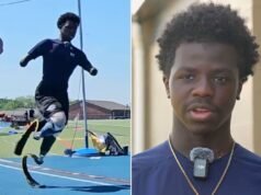Adolescente que perdeu braços e pernas devido à sepse aos três anos agora é uma estrela do atletismo no ensino médio com o objetivo de competir nas Paraolimpíadas