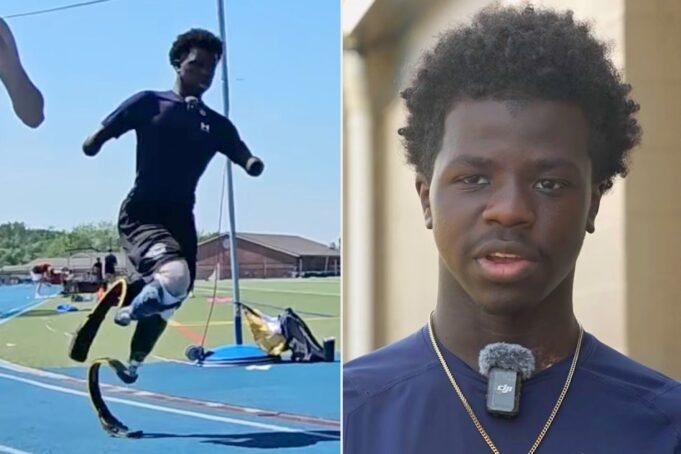 Adolescente que perdeu braços e pernas devido à sepse aos três anos agora é uma estrela do atletismo no ensino médio com o objetivo de competir nas Paraolimpíadas