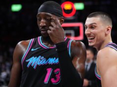 Vários relatos discutem onde o punho de Bam Adebayo pousou no rosto de Taylor Hero