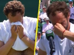 Roman Safilin começou a chorar e teve que encurtar sua entrevista em Wimbledon