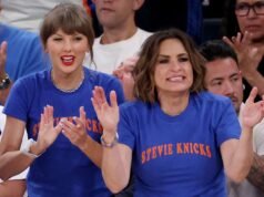 Mariska Hargitay usa cabelo de ‘garota legal’ para o casamento de Taylor Swift e Travis Kelce