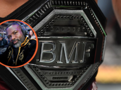 Dean Thomas quer que o UFC reinicie o cinturão da BMF todos os anos.