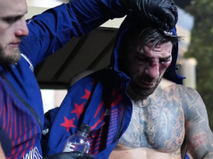Novas imagens da Casa Branca do UFC mostram que o irmão de Elia Topuria emitiu um aviso imediato no segundo round.