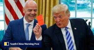 Trump e Infantino enfrentarão um protesto por cartão vermelho na final da Copa do Mundo FIFA.