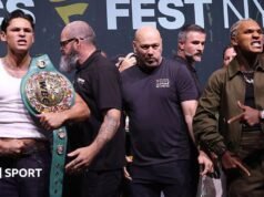 Ryan Garcia x Conor Beane: A segurança interrompeu o confronto em um dia quente para a mídia.