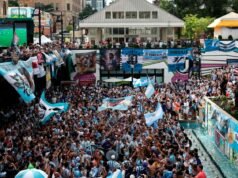 A sensação argentina apareceu novamente em Atlanta com uma bandeira agitada