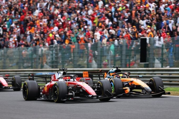 Por que Leclerc não foi penalizado por confronto com pastelaria no GP da Bélgica Por que Leclerc não foi penalizado por confronto com pastelaria no GP da Bélgica