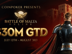 Battle of Malta Online é campeã antecipada no festival de US$ 30 milhões da CoinPoker
