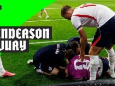 Henderson lesionado em comemorações na Inglaterra