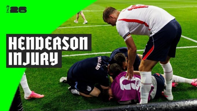 Henderson lesionado em comemorações na Inglaterra