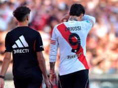 Más notícias para Coudet: Dariusi está arrasado e perderá o primeiro jogo do River na temporada.