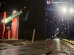 A onda de frio deixou um cartão postal de inverno: voltou a nevar em Guayamba