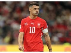 Granit Xhaka: capitão da seleção suíça que enfrenta a Argentina na Copa do Mundo de 2026
