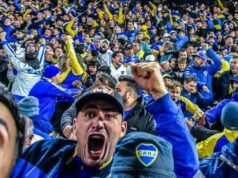 Zombando de Bruno Henrique enquanto o Boca comemora