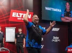 O favorito do público, Jermaine Wattimina, salta e dança. Mas perdeu na primeira final do Euro Tour.