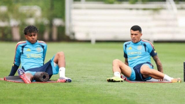 Lamine Yamal e Pedro Porro treinaram de forma diferente três dias antes da final contra a Argentina Lamine Yamal e Pedro Porro treinaram de forma diferente três dias antes da final contra a Argentina