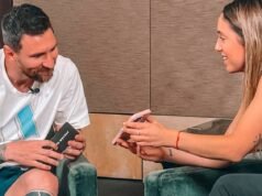 Se eu te saúdo porque te saúdo: o gesto de Messi com Sophie Martinez que foi publicado no ciberespaço