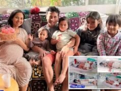 A mãe australiana Jenitar Na’amoana deu à luz raros quadrigêmeos idênticos