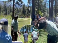 Jerry Rice persegue jogador de golfe em cena selvagem: ‘Qual deles?’