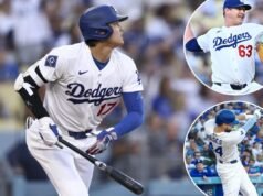 Shohei Ohtani marcou apesar de uma lesão no joelho na derrota para os Dodgers