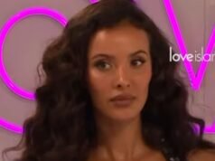 Maya Jama mostra seu sutiã com o vestido mais sexy da Ilha do Amor