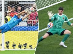 Principais goleiros nas quartas de final da Copa do Mundo Espanha-Bélgica