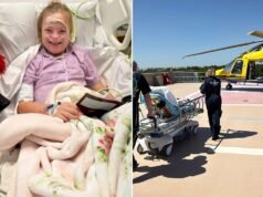 A filha mais nova de Rory Feek, Indiana, foi transportada de avião após uma cirurgia cardíaca aberta