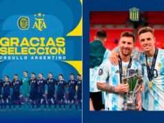 A resposta contundente do Rosario Central após ser criticado por uma postagem sobre a seleção argentina