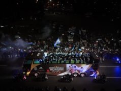 bastidores da chegada da seleção a Ezeiza
