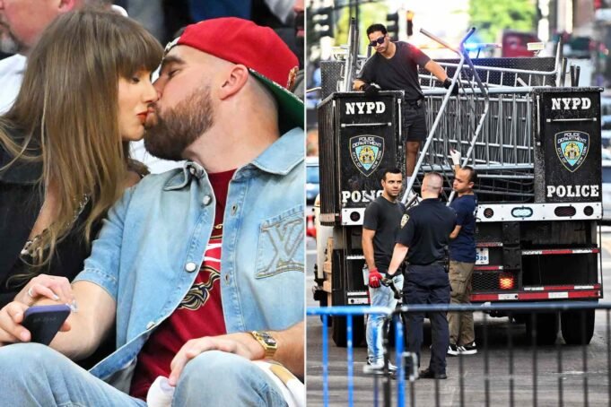 Os esforços da NYPD para garantir o casamento de Taylor Swift e Travis Kelce: mais de 100 policiais, fechamento de ruas e muito mais