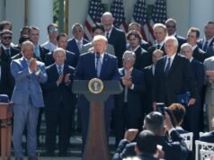 Os Dodgers visitaram Trump na Casa Branca para comemorar a vitória na World Series