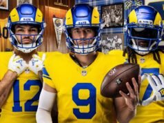 Rams estreia novos uniformes ‘Classic Sol’ e ‘Fearsome White’