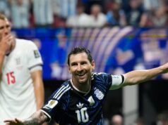 Lionel Messi, da Argentina, marcou o gol da vitória na semifinal da Copa do Mundo contra a Inglaterra