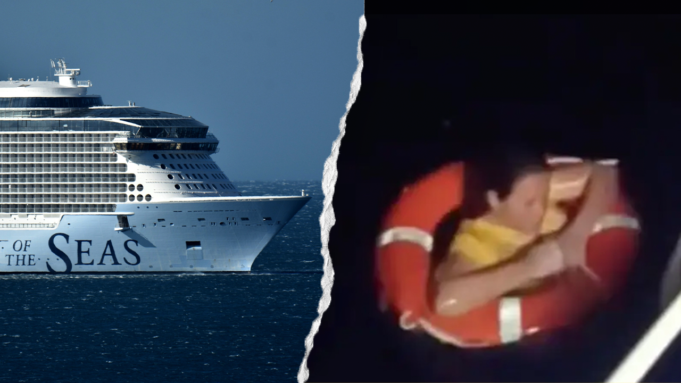 Mulher resgatada após 20 horas ao mar por navio de cruzeiro Royal Caribbean Mulher resgatada após 20 horas ao mar por navio de cruzeiro Royal Caribbean
